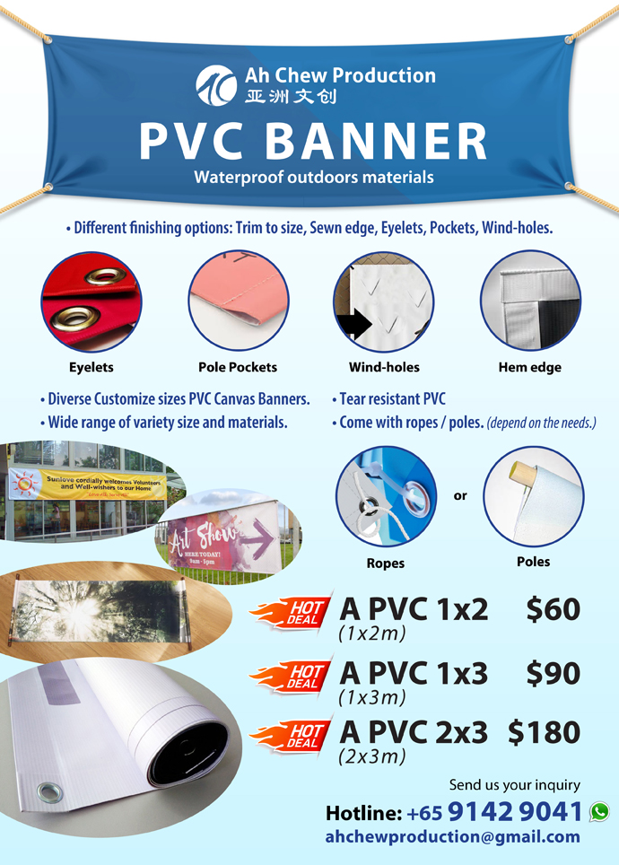 PVC-Banner with eyelet & poles +6591429041