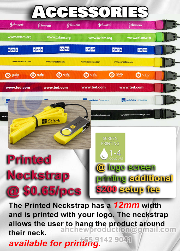 Singapore Customize Printed Neckstrap for USB-Thumbdrive-12mm Printing +6591429041